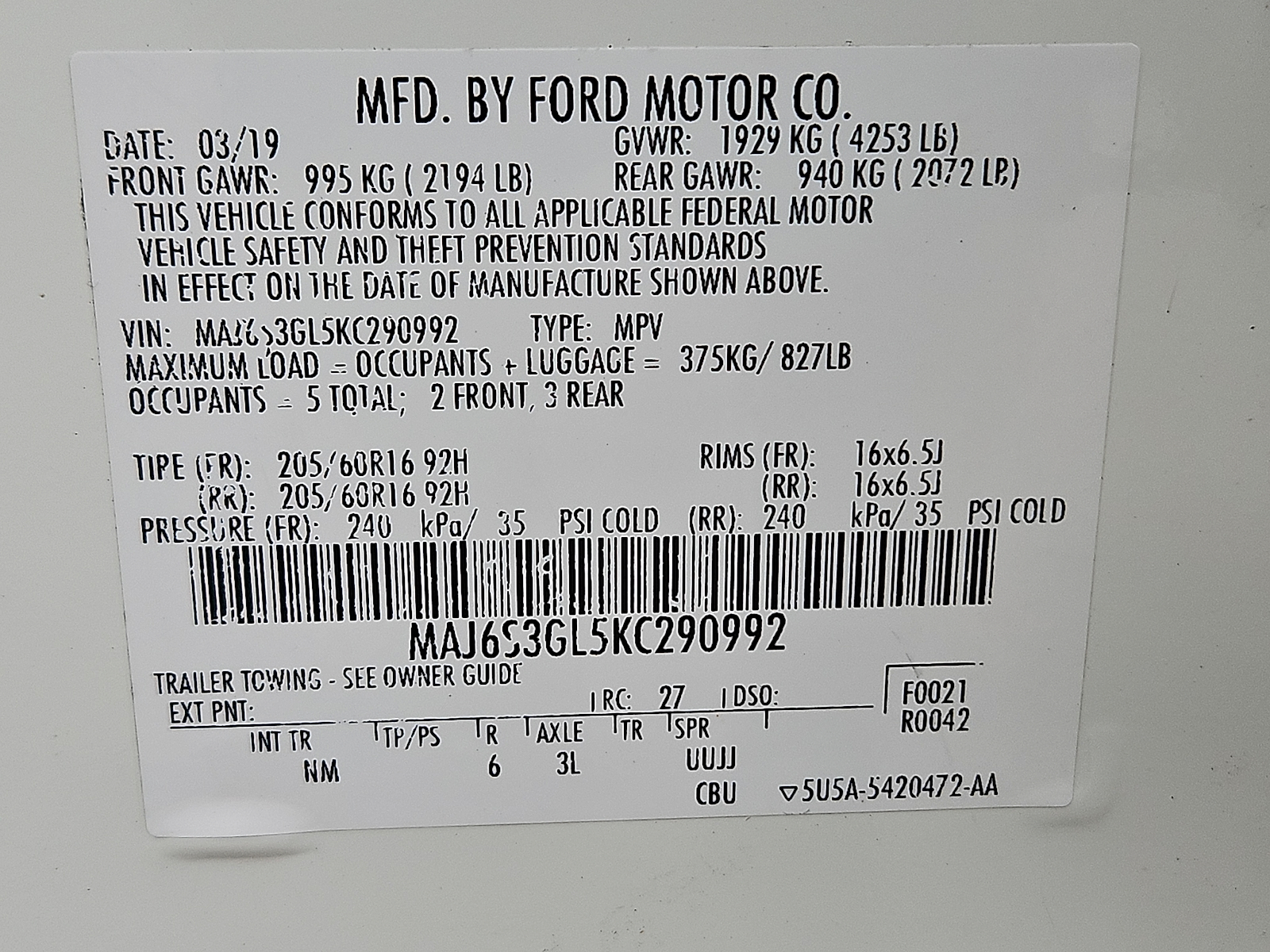 Used 2019 Ford Ecosport SUV