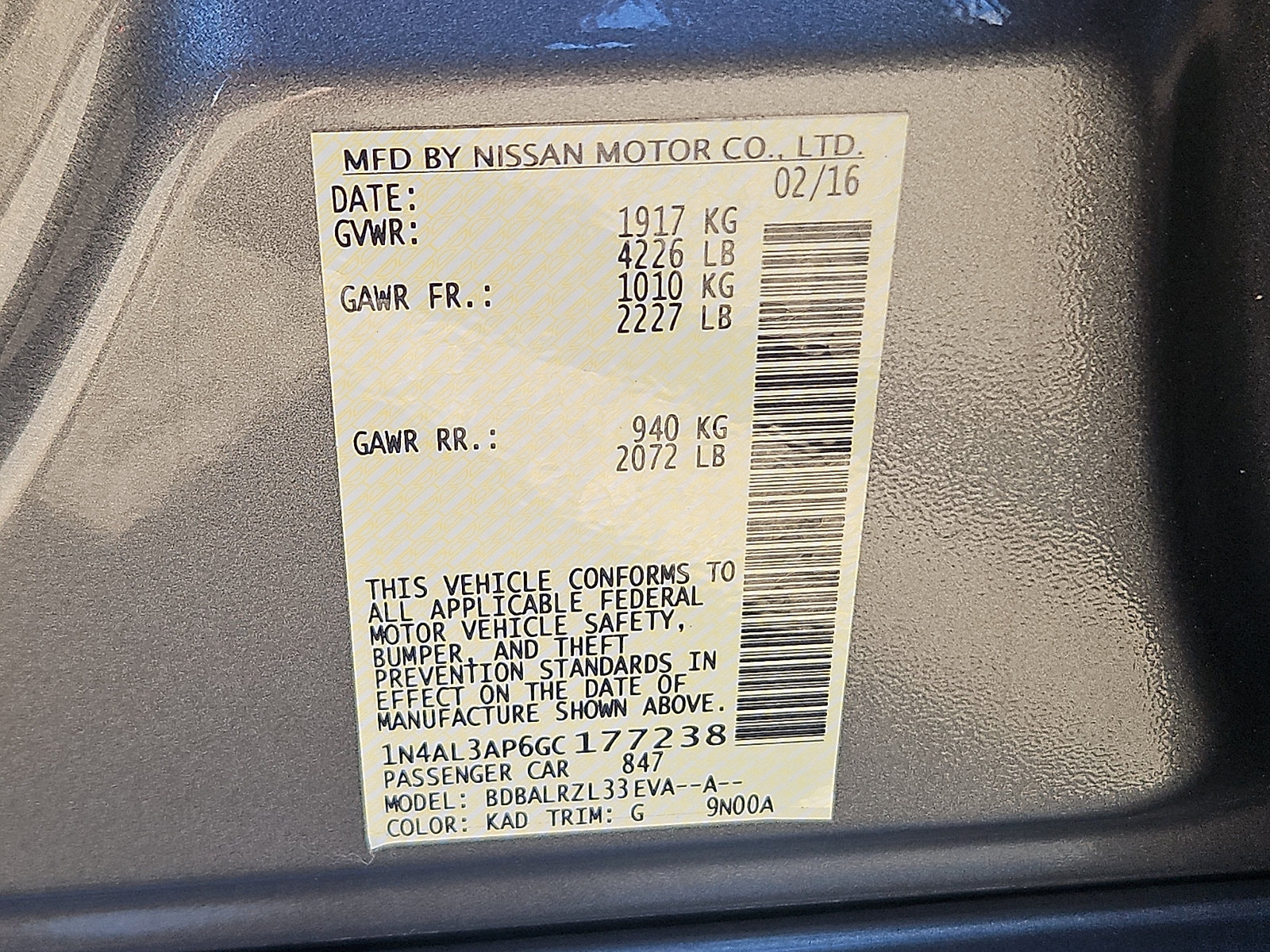 Used 2016 Nissan Altima Sedan