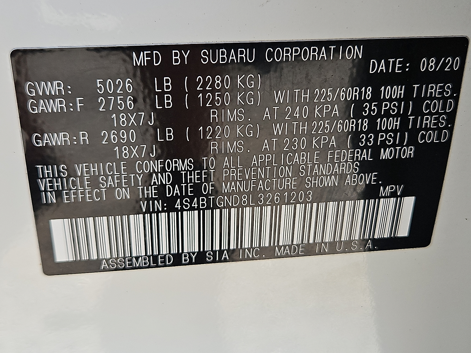 Used 2020 Subaru Outback SUV
