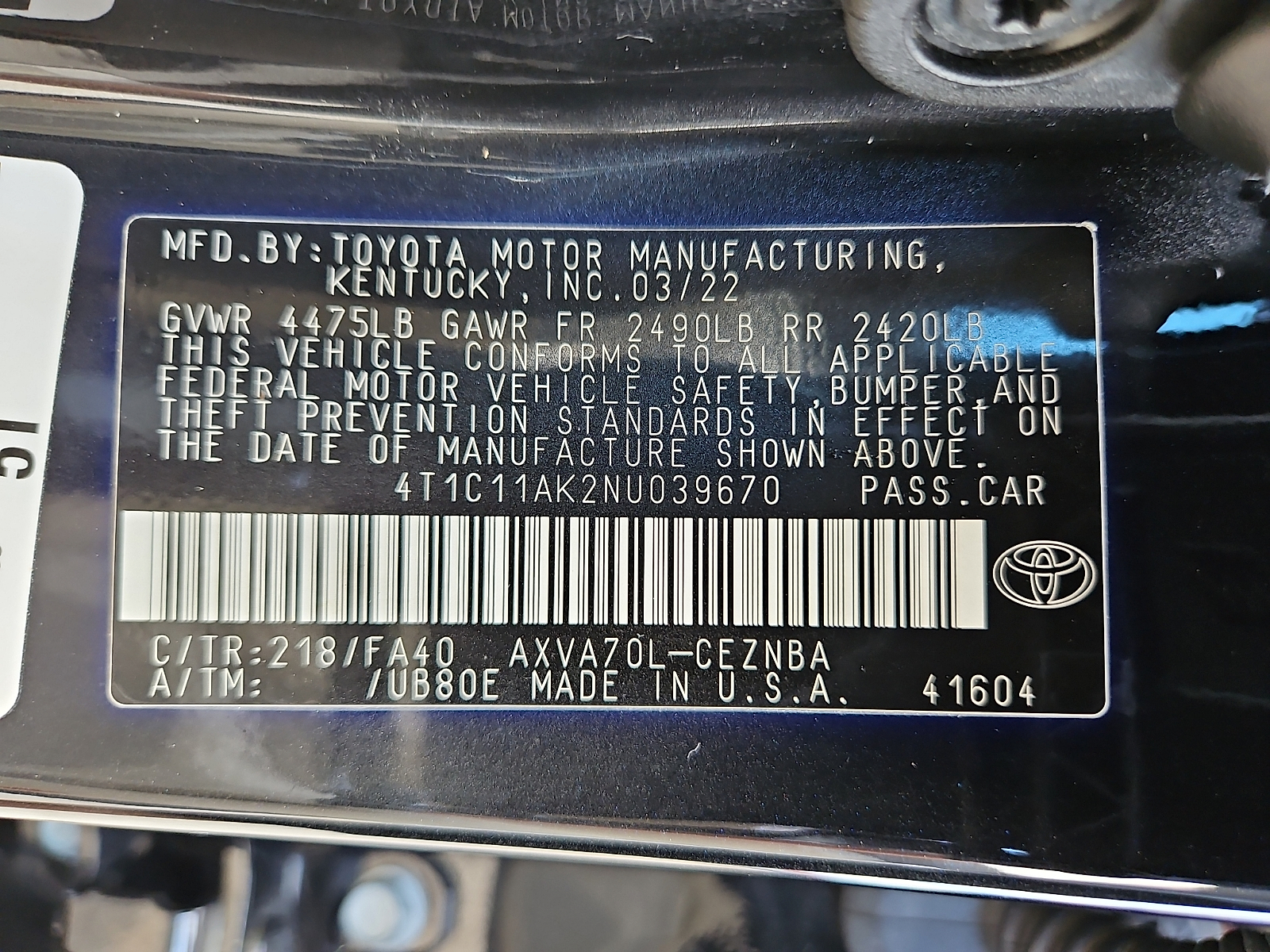 Used 2022 Toyota Camry Sedan