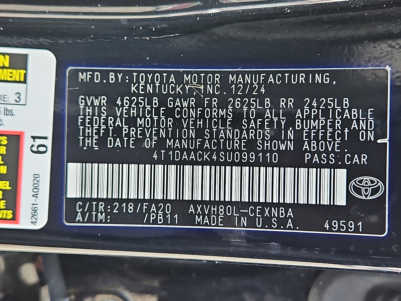 Used 2025 Toyota Camry Hybrid Sedan