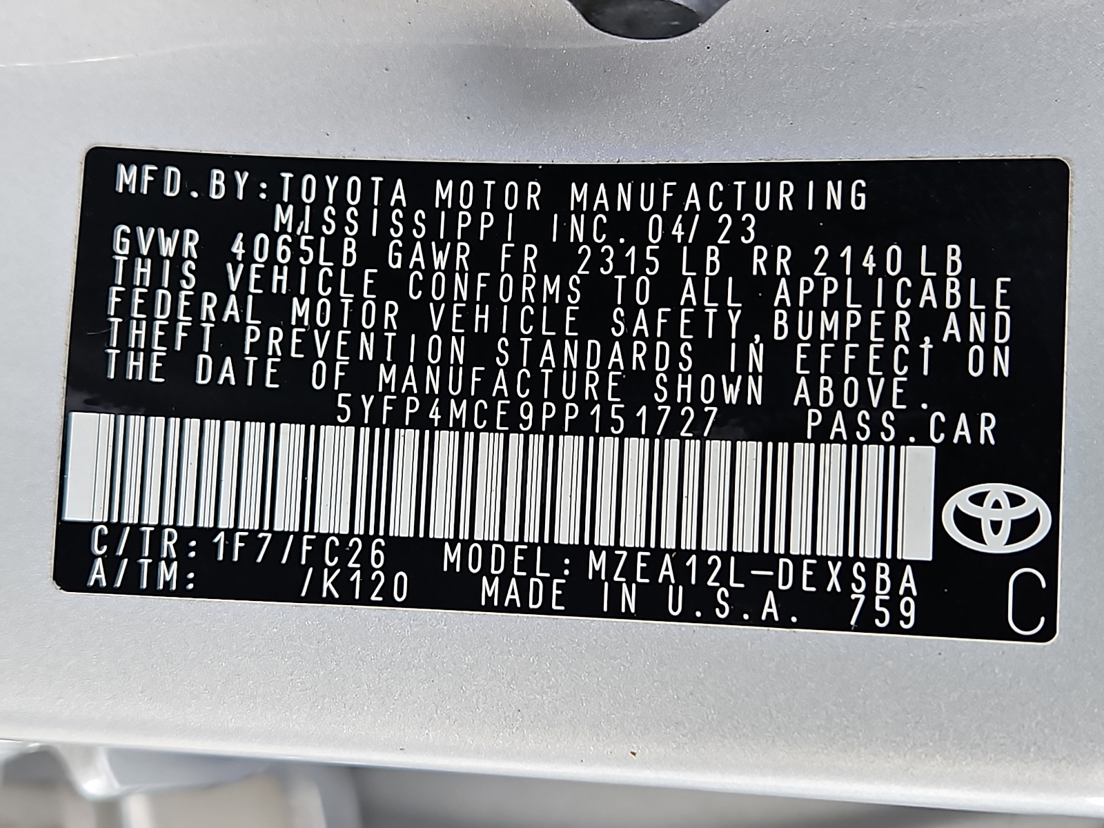 Used 2023 Toyota Corolla Sedan