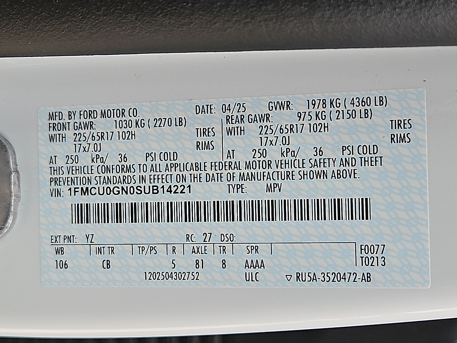 Used 2025 Ford Escape SUV