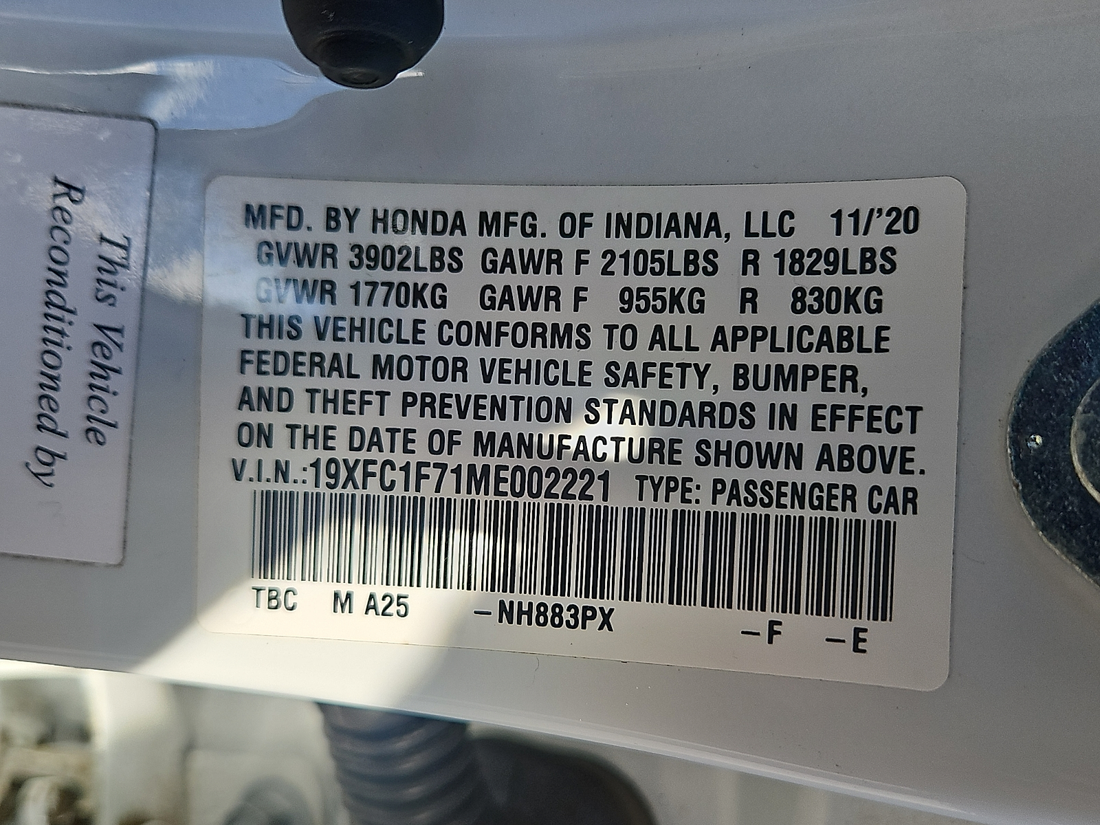 Used 2021 Honda Civic Sedan