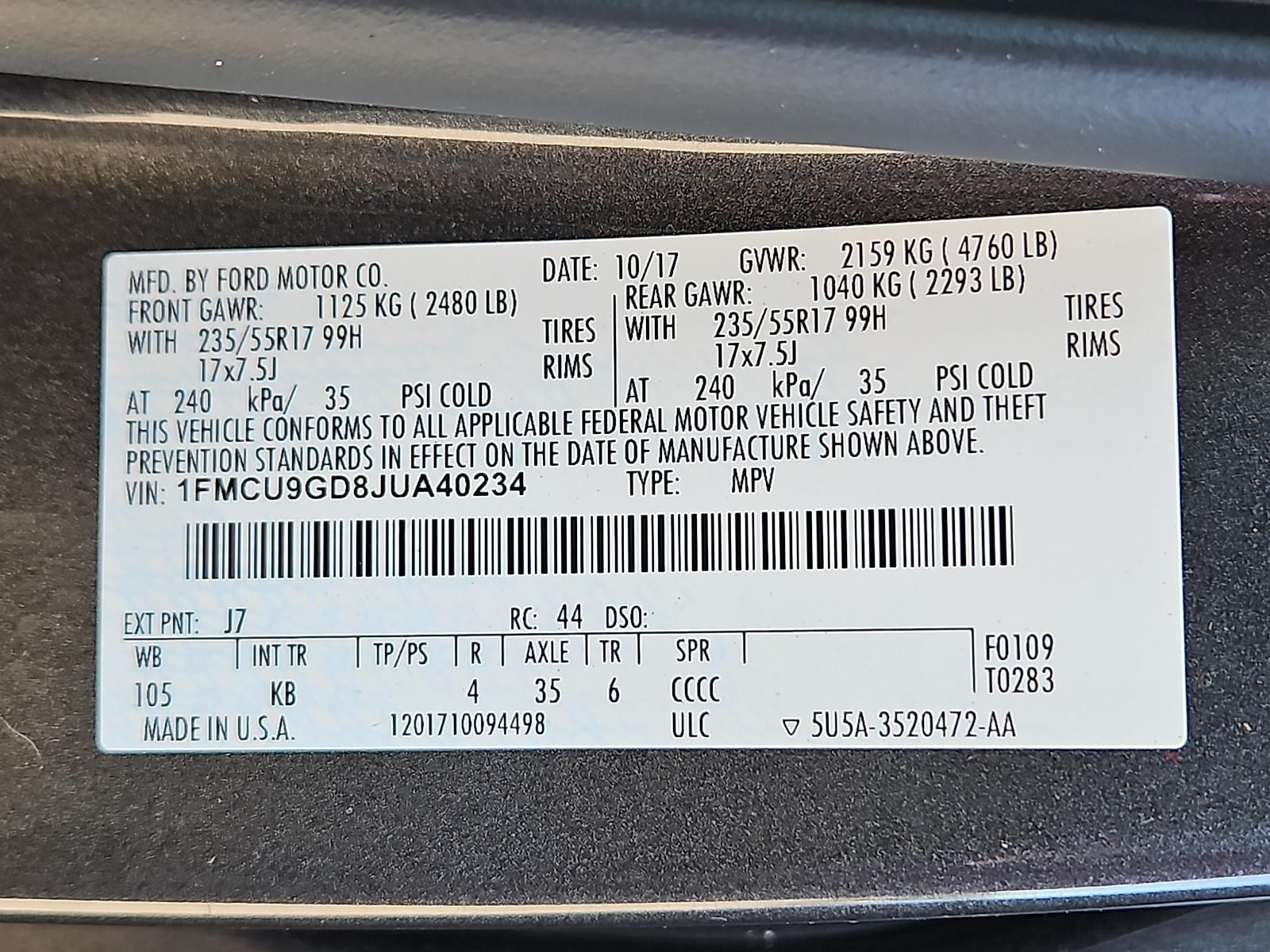 Used 2018 Ford Escape SUV