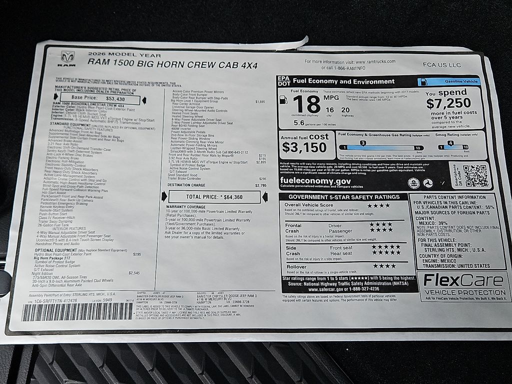 New 2026 Ram 1500 Truck