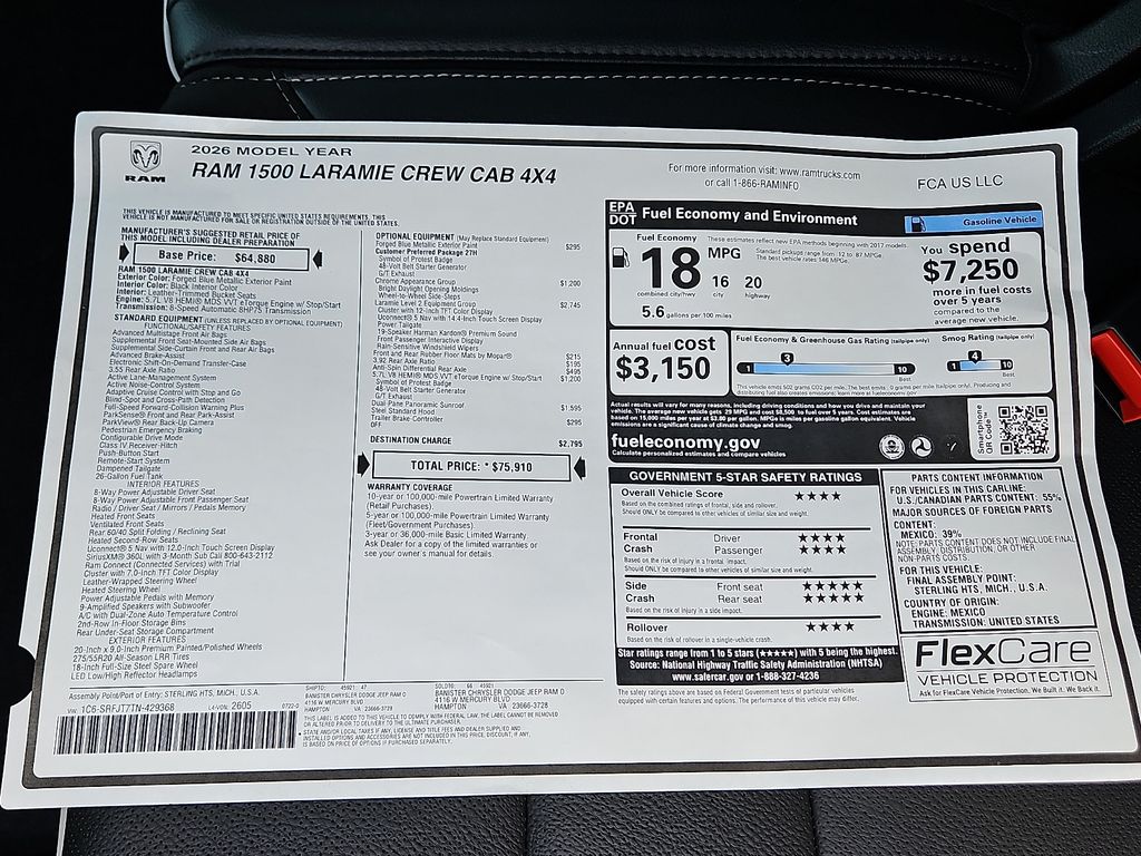 New 2026 Ram 1500 Truck