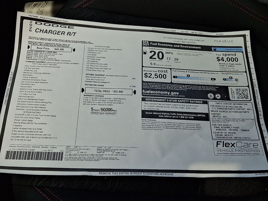 New 2026 Dodge Charger Coupe