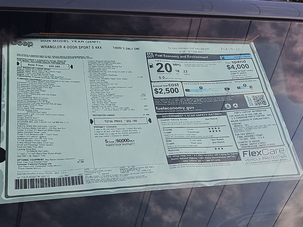 New 2026 Jeep Wrangler Sedan