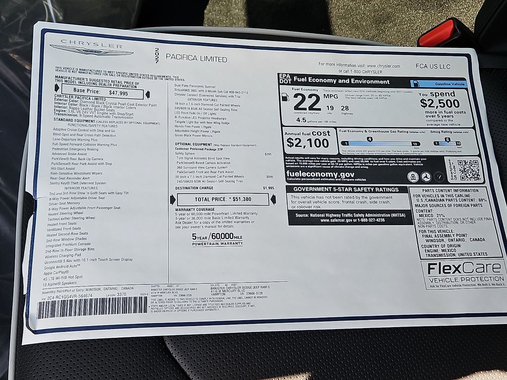New 2027 Chrysler Pacifica Van