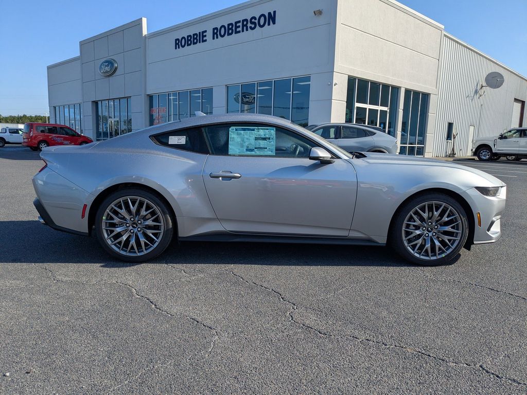 2025 Ford Mustang EcoBoost Premium - Iconic Silver Metallic exterior view 3