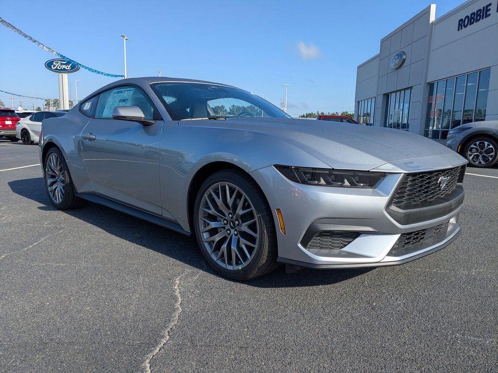 2025 Ford Mustang EcoBoost Premium - Iconic Silver Metallic exterior view 2