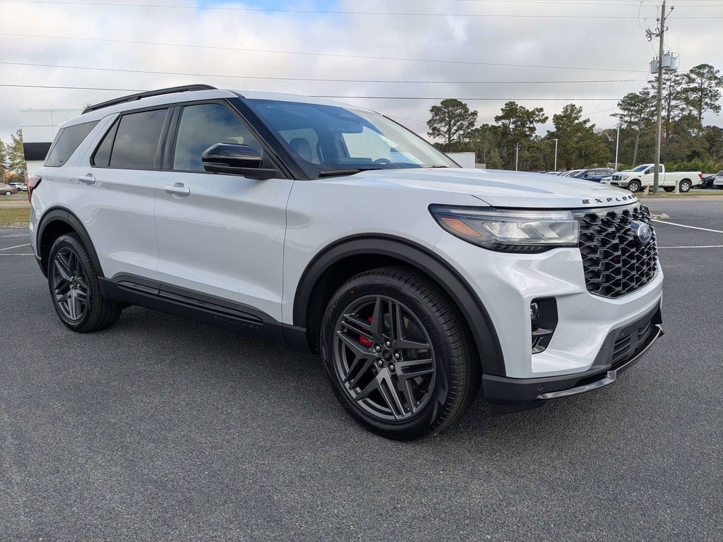 2026 Ford Explorer ST - Space White Metallic exterior view 2