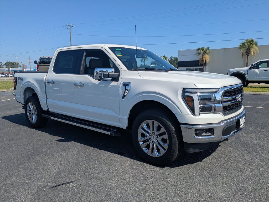 2026 Ford F-150 LARIAT - Star White Metallic Tri-Coat exterior view 2