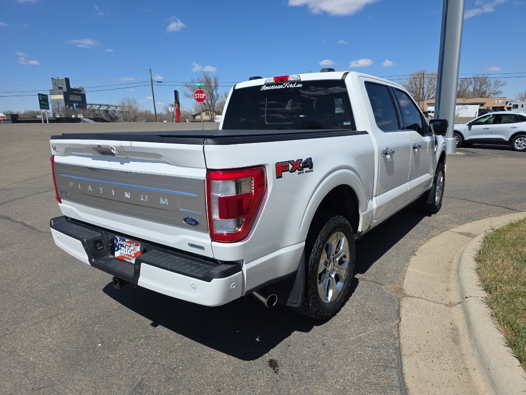 2022 Ford F-150 Platinum - Star White Metallic Tri-Coat exterior view 4