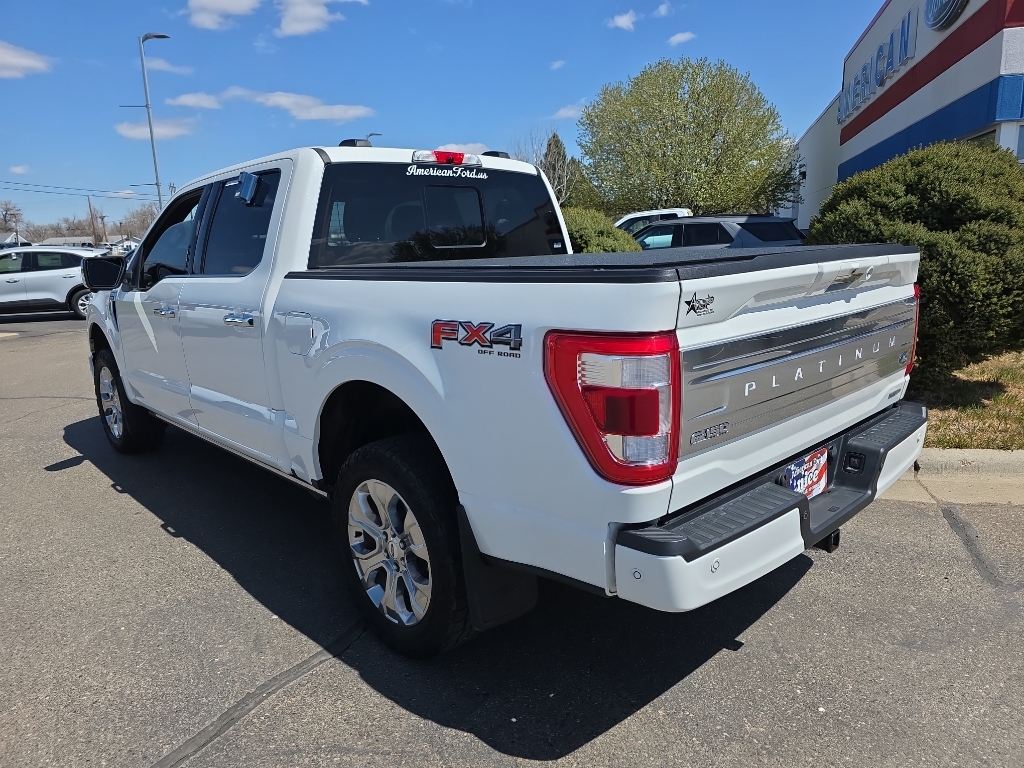 2022 Ford F-150 Platinum - Star White Metallic Tri-Coat exterior view 7