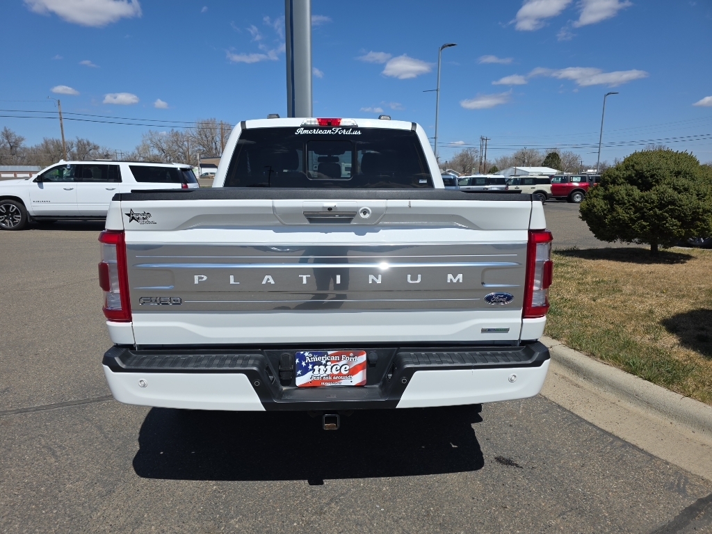 2022 Ford F-150 Platinum - Star White Metallic Tri-Coat exterior view 5
