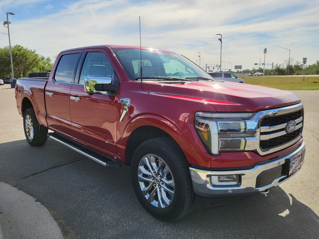 2024 Ford F-150 LARIAT - Rapid Red Metallic Tinted Clearcoat exterior view 3