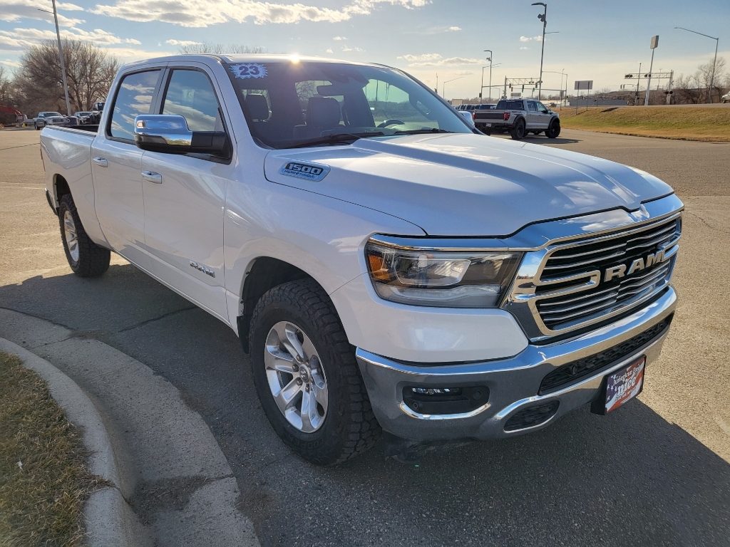 2023 Ram 1500 Laramie - Ivory White Tri-Coat Pearlcoat exterior view 3
