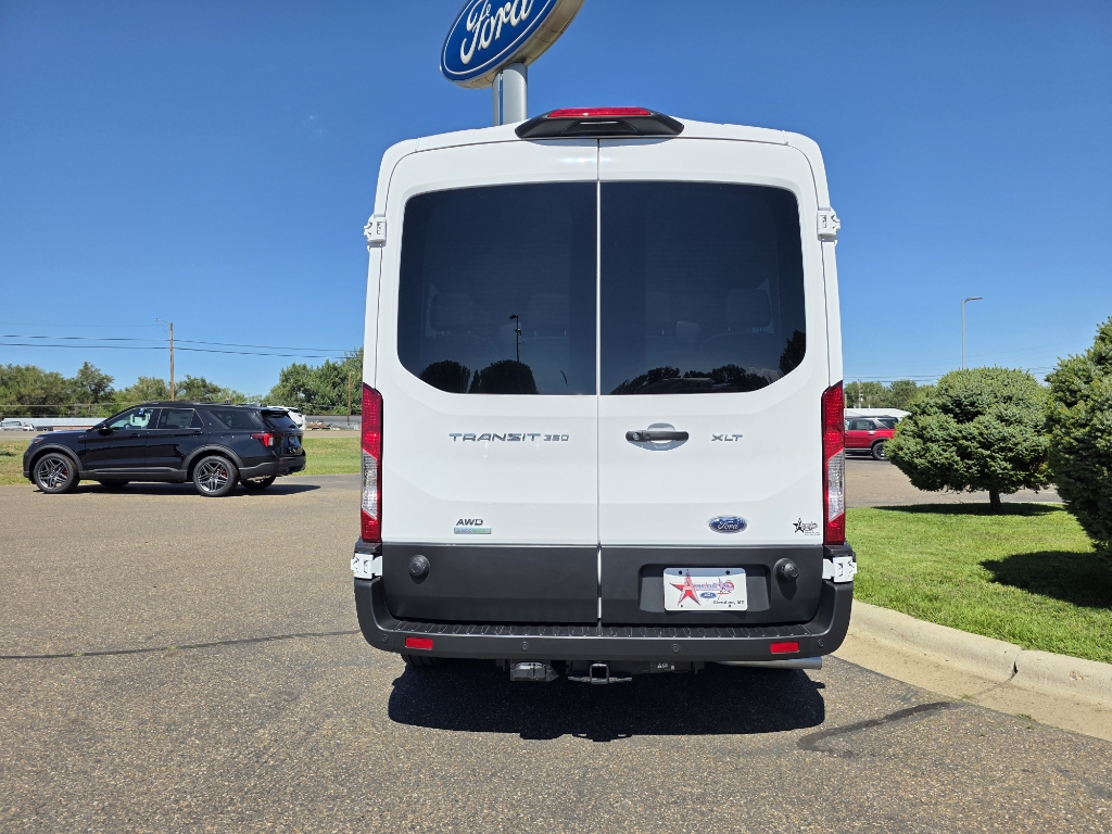 2025 Ford Transit Wagon T-350 Med Roof Slide - Oxford White exterior view 5
