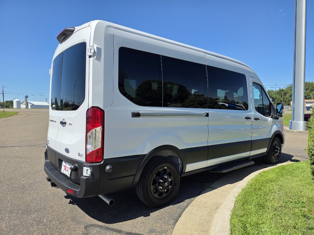 2025 Ford Transit Wagon T-350 Med Roof Slide - Oxford White exterior view 4