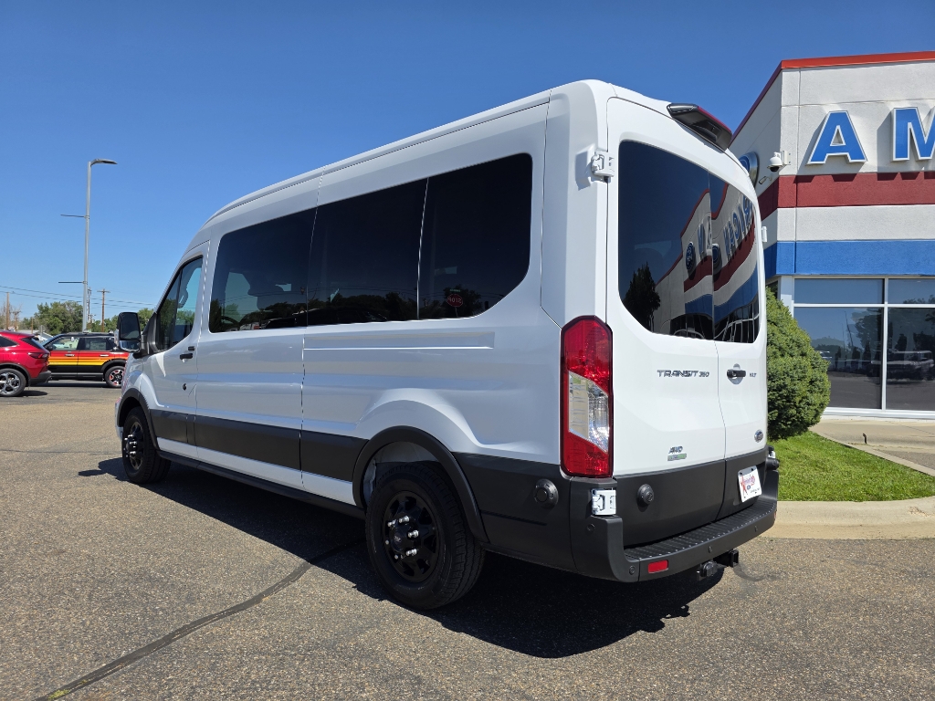 2025 Ford Transit Wagon T-350 Med Roof Slide - Oxford White exterior view 6