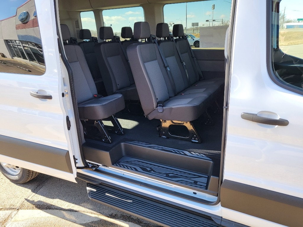 2026 Ford Transit Wagon T-350 Med Roof Slide - Oxford White exterior view 17