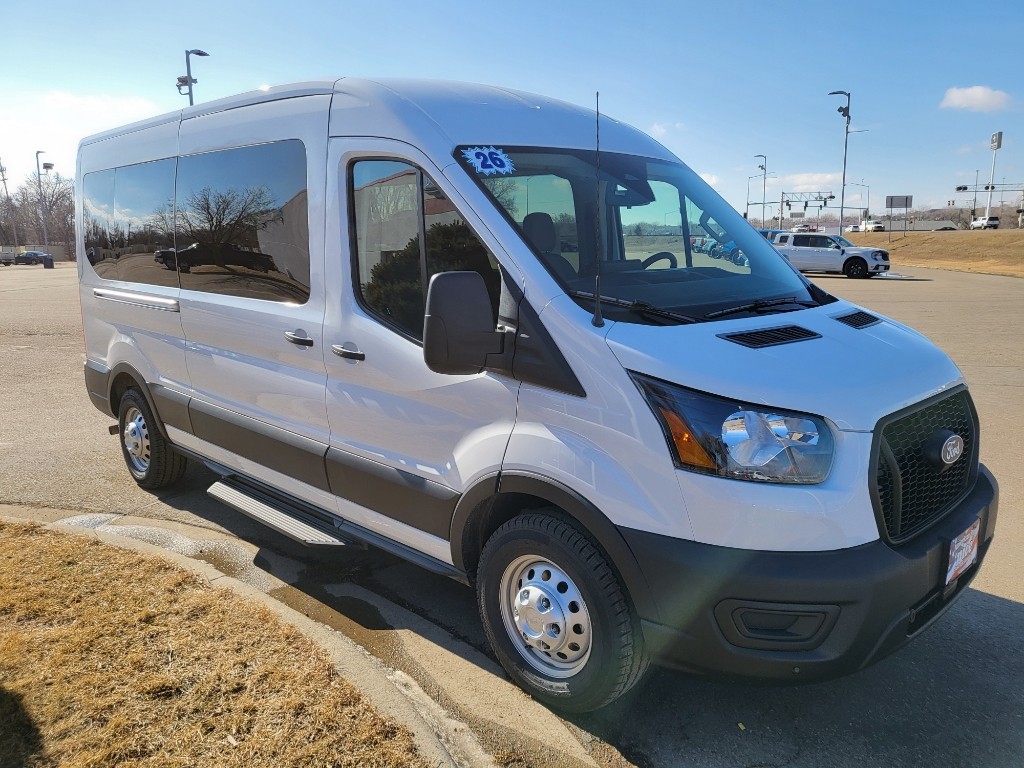 2026 Ford Transit Wagon T-350 Med Roof Slide - Oxford White exterior view 3