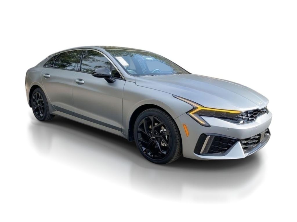 2026 Kia K5 GT-Line - Steel Matte Gray exterior view 2