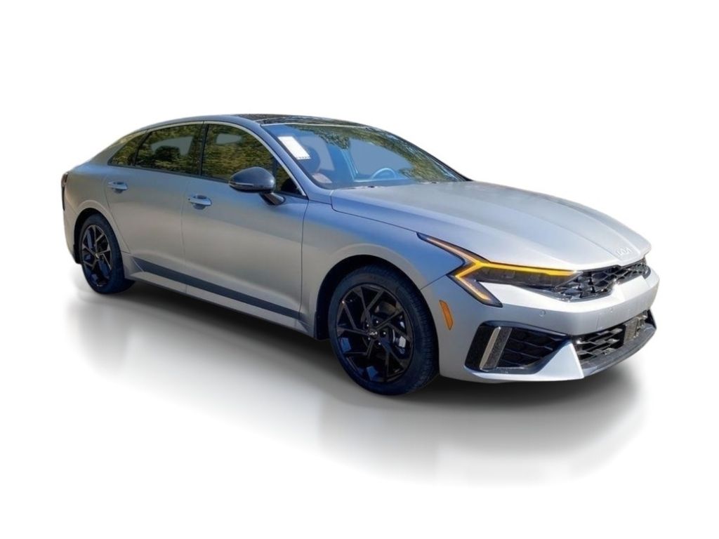 2026 Kia K5 GT-Line - Steel Matte Gray exterior view 2