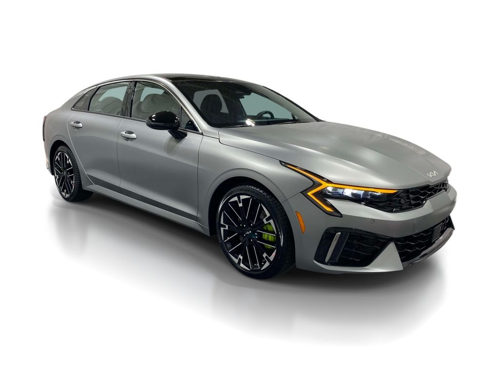 2026 Kia K5 GT - Steel Matte Gray exterior view 5