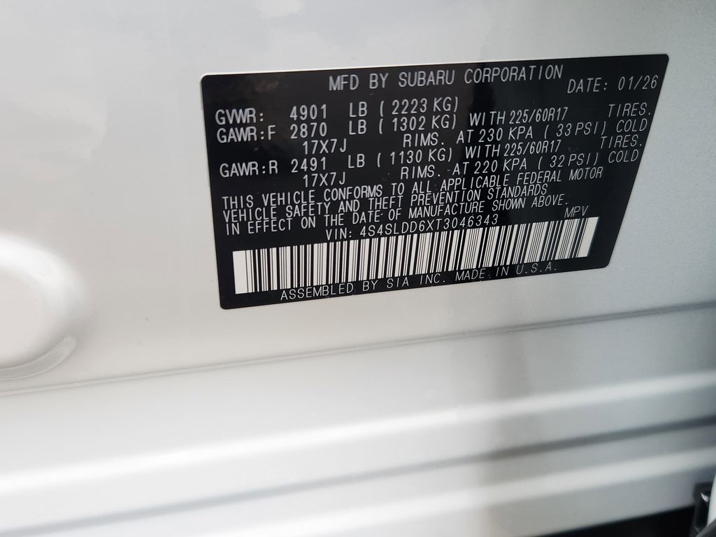 New 2026 Crystal White Pearl Subaru Premium image 25