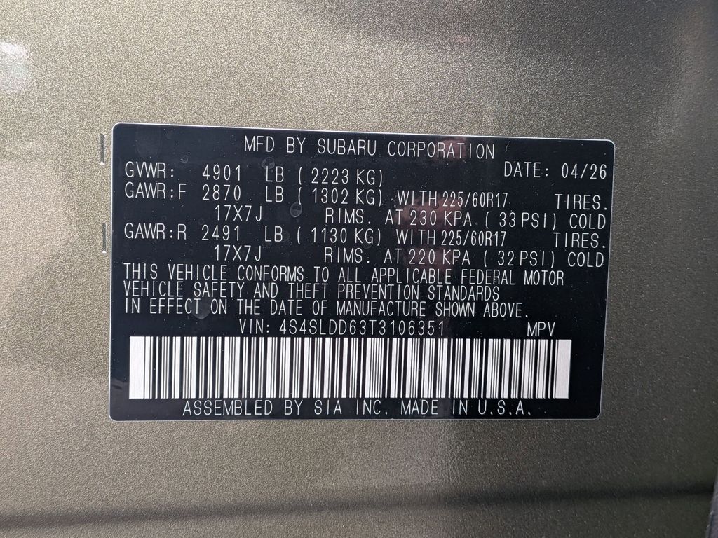 New 2026 Autumn Green Metallic Subaru Premium image 26