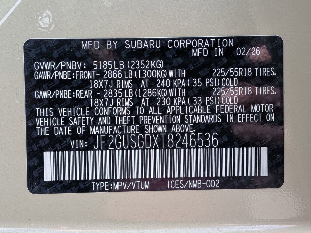New 2026 Sand Dune Pearl Subaru Sport Hybrid image 27