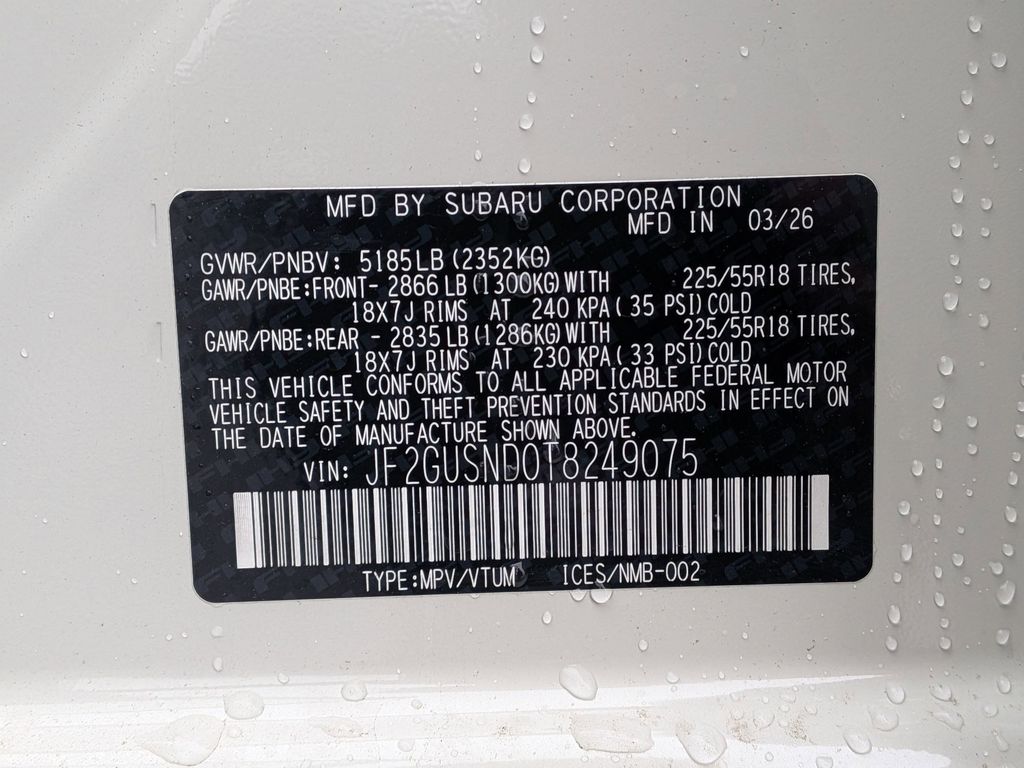 New 2026 Crystal White Pearl Subaru Limited Hybrid image 27