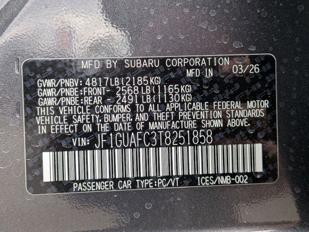 New 2026 Magnetite Gray Metallic Subaru Sport image 25