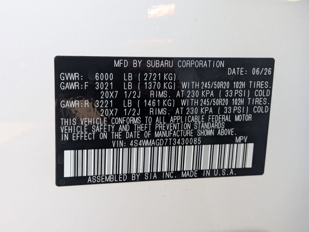New 2026 Crystal White Pearl Subaru Limited image 28