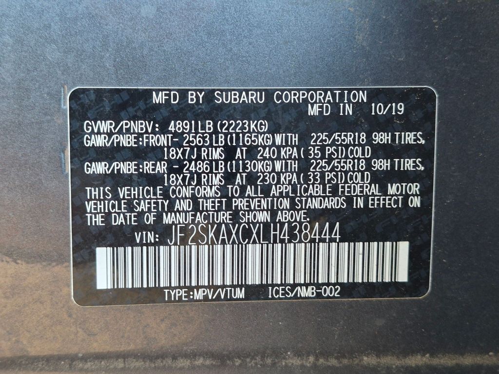 Used 2020 Magnetite Gray Metallic Subaru Touring image 27