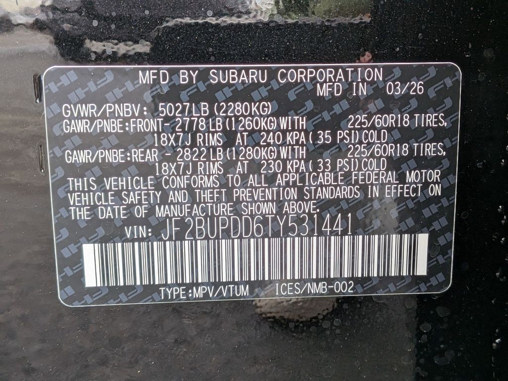 New 2026 Crystal Black Silica Subaru Limited image 27