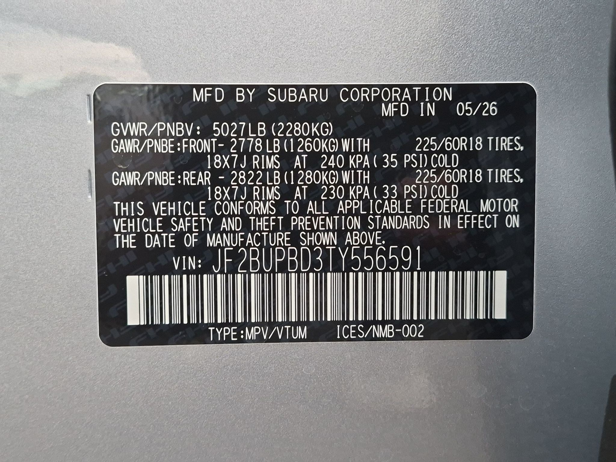 New 2026 Ice Silver Metallic Subaru Premium image 26