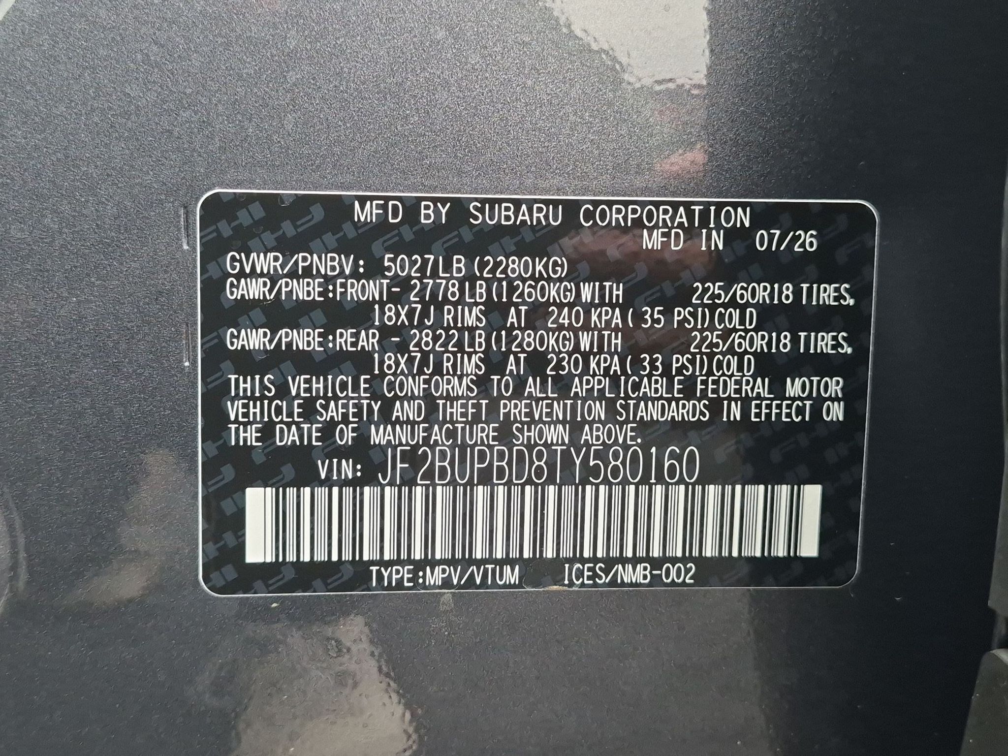 New 2026 Magnetite Gray Metallic Subaru Premium image 26