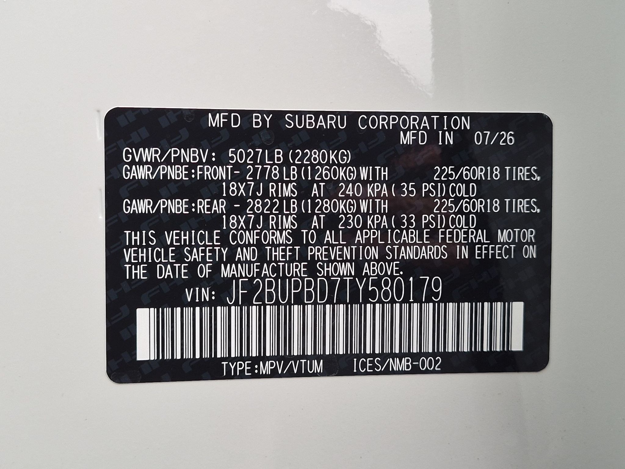 New 2026 Crystal White Pearl Subaru Premium image 26