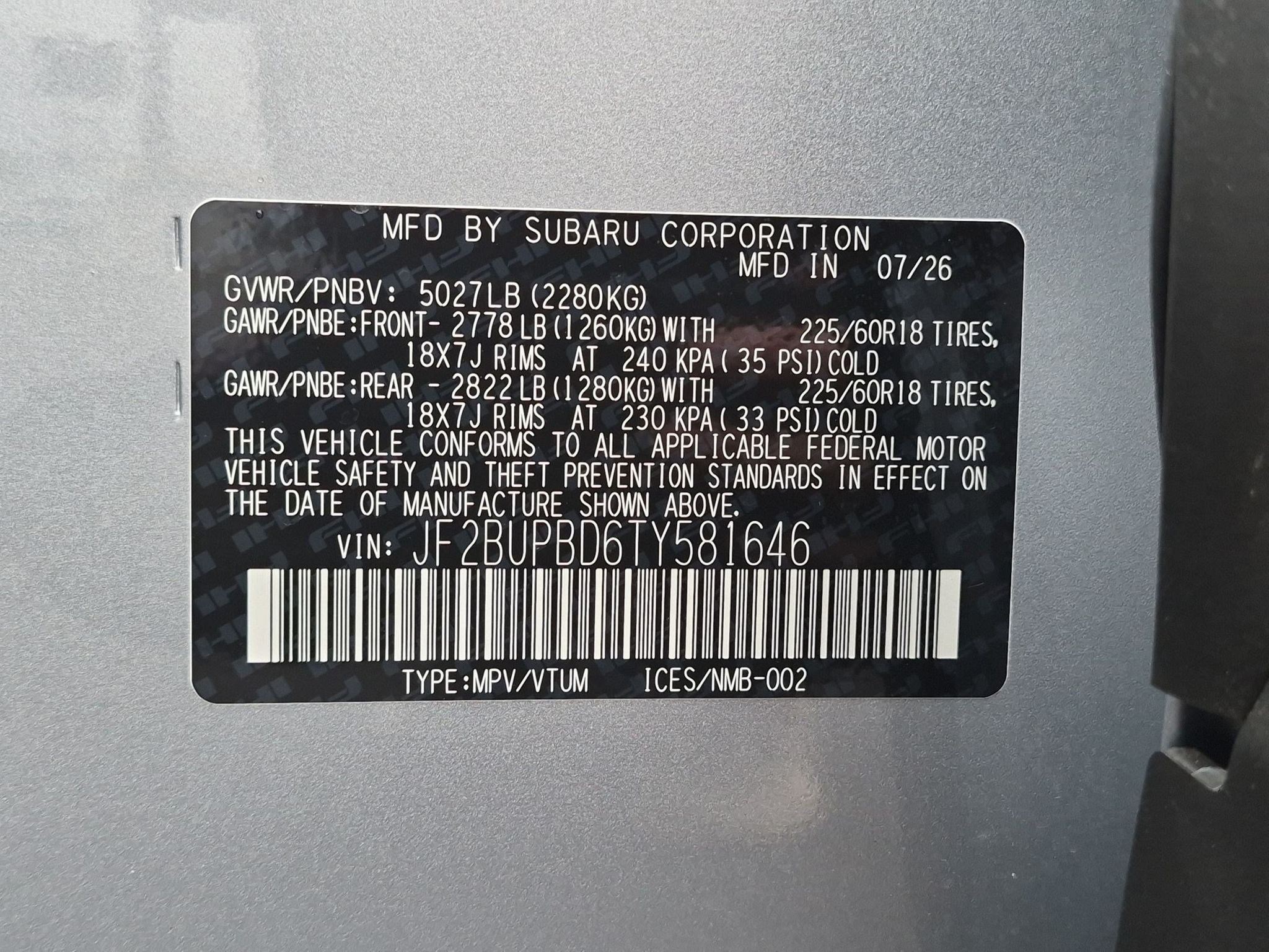 New 2026 Ice Silver Metallic Subaru Premium image 26
