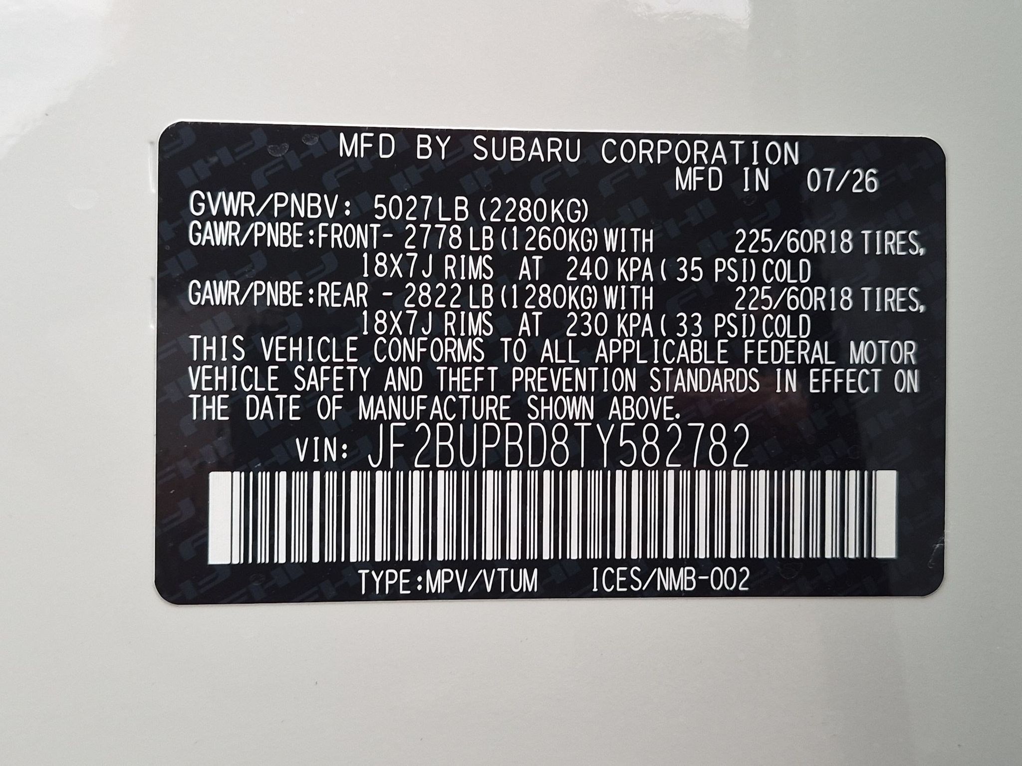 New 2026 Crystal White Pearl Subaru Premium image 26