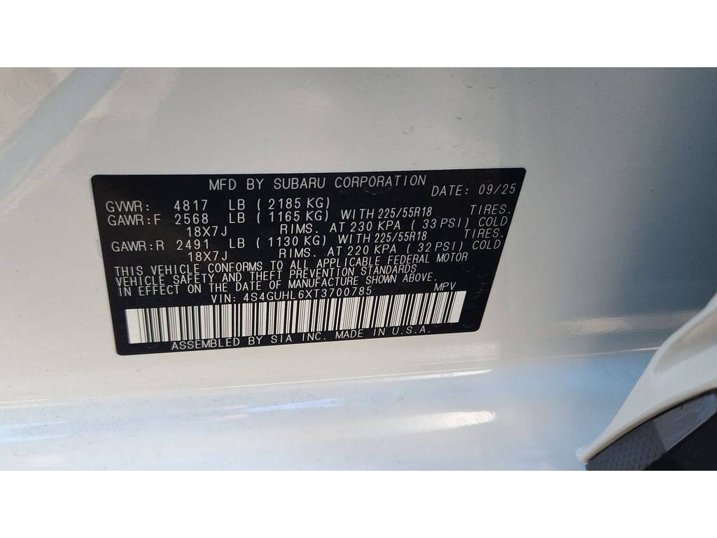 New 2026 Crystal White Pearl Subaru Limited image 11