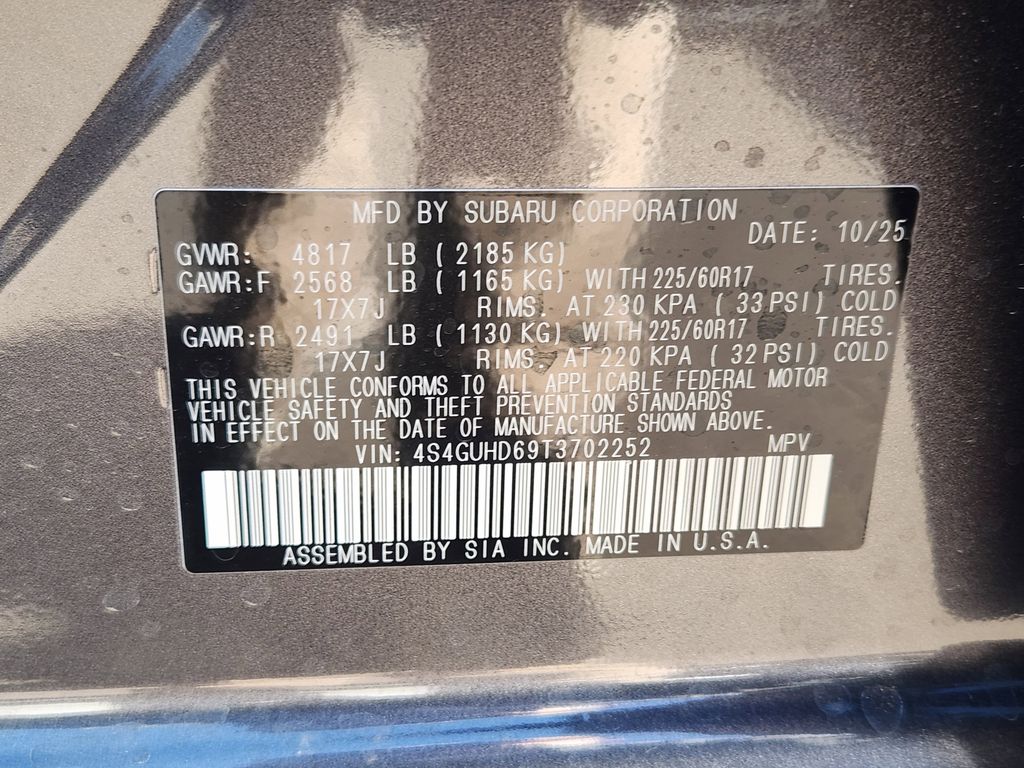 New 2026 Magnetite Gray Metallic/Crystal Black Silica Subaru Premium image 11