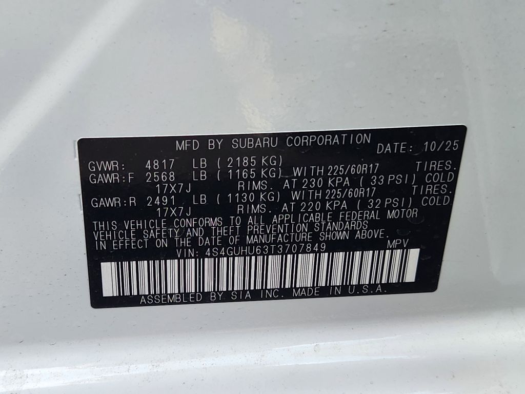 New 2026 Crystal White Pearl Subaru Wilderness image 26