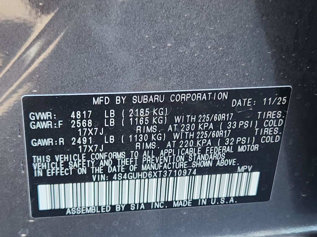 New 2026 Magnetite Gray Metallic/Crystal Black Silica Subaru Premium image 26