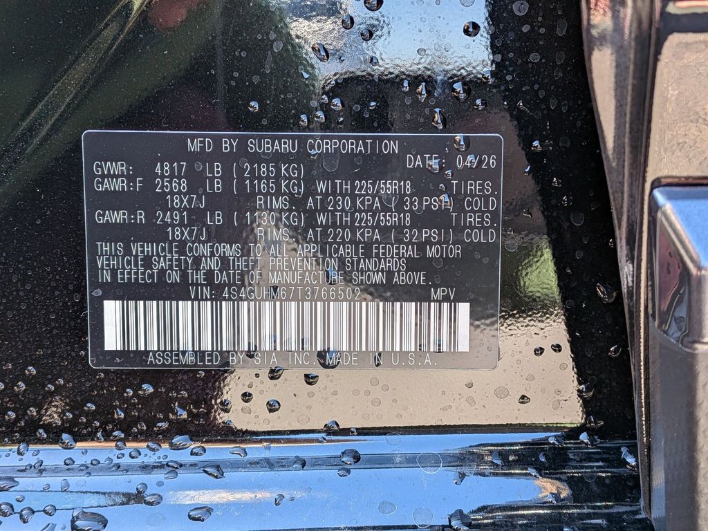 New 2026 Crystal Black Silica Subaru Limited image 26