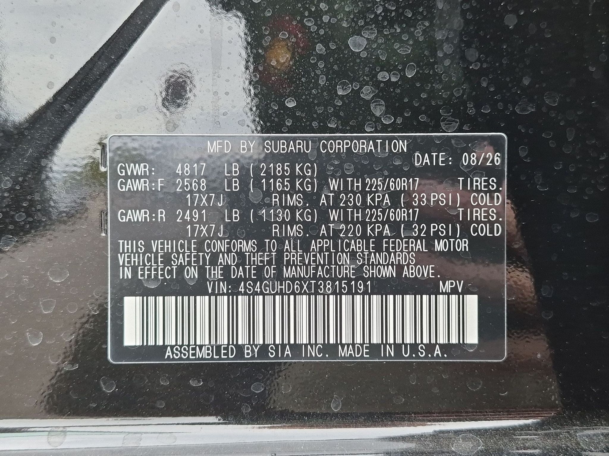 New 2026 Crystal Black Silica Subaru Premium image 26